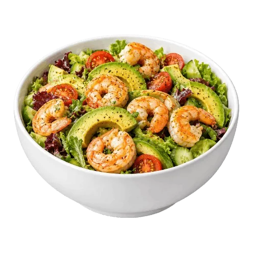 Avocado with Shrimps Salad