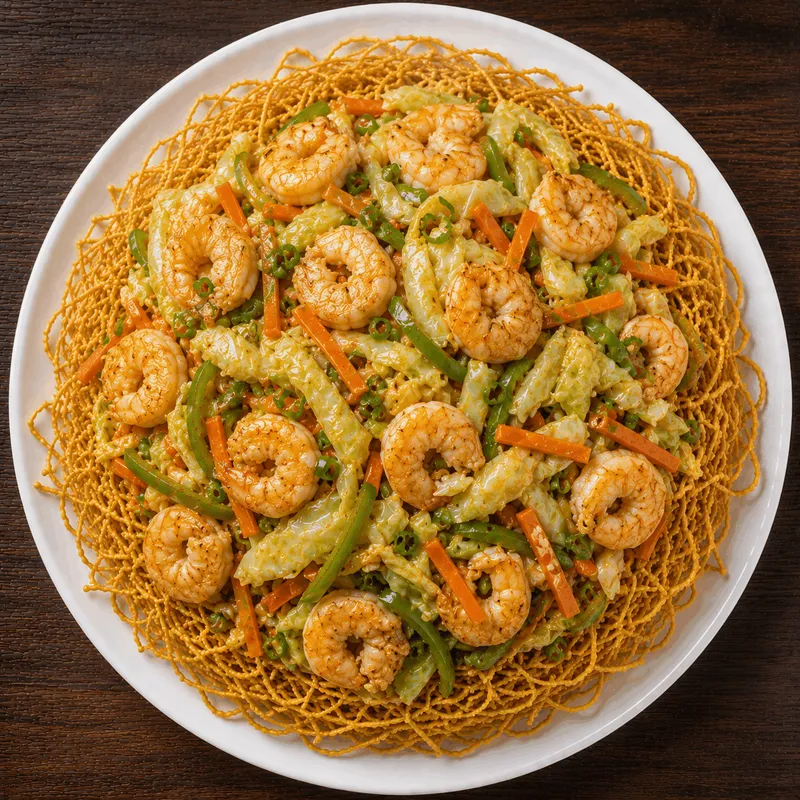 Singapore Crispy Noodles (Prawns)