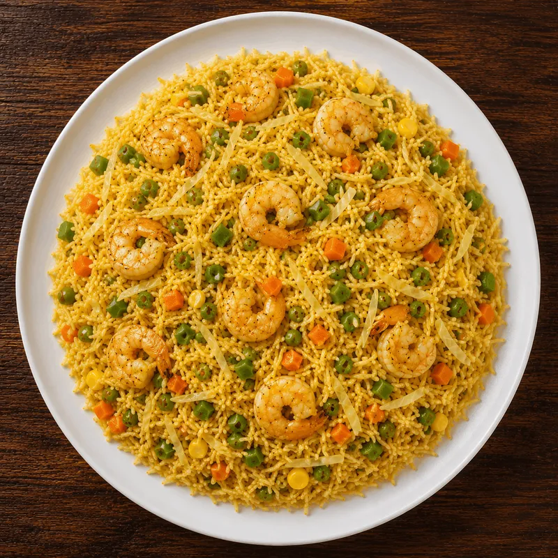 Singapore Fried Rice (Prawns)