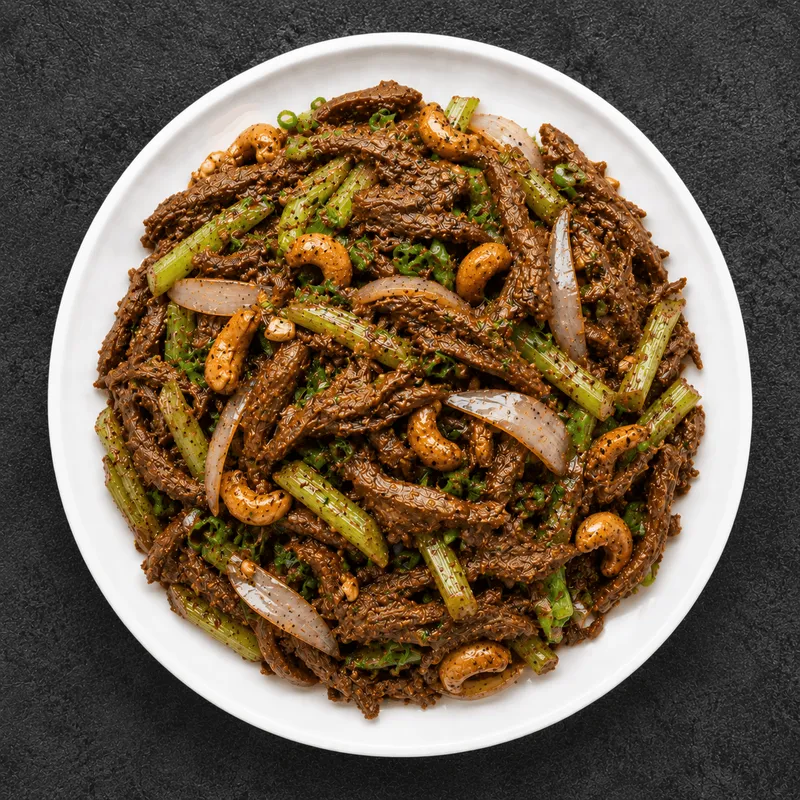 Shredded Lamb with Celery & Cashew