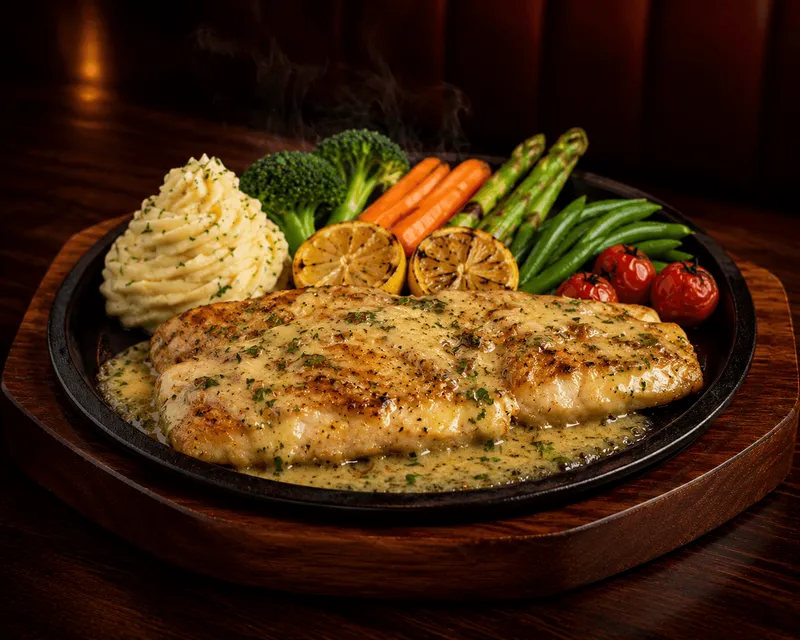 Grilled Fish with Lemon Butter Sauce