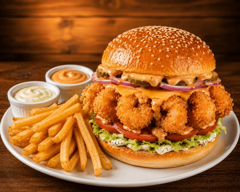 Crunchy Prawns Burger