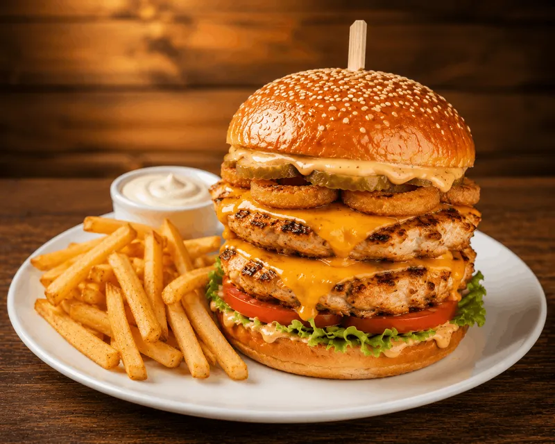 Double Decker Chicken Burger