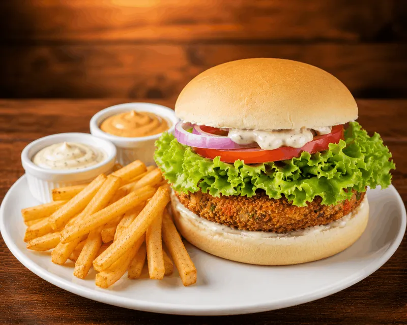 Double Decker Veg Burger