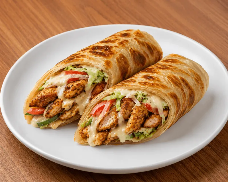 Chicken Cheese Paratha Roll