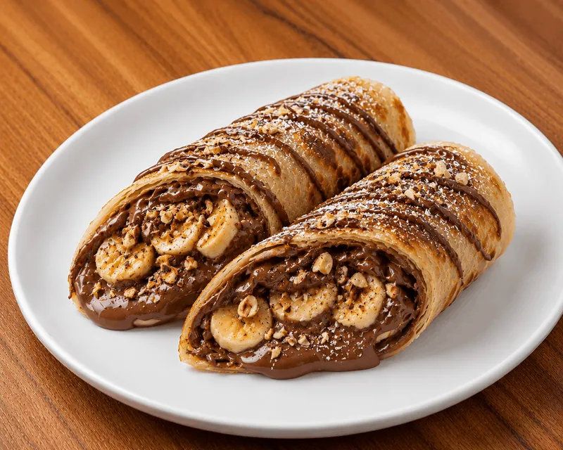 Creamy Nutella Paratha Roll