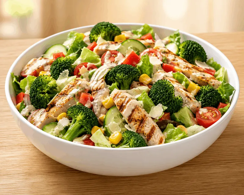 Broccoli with Chicken Salad