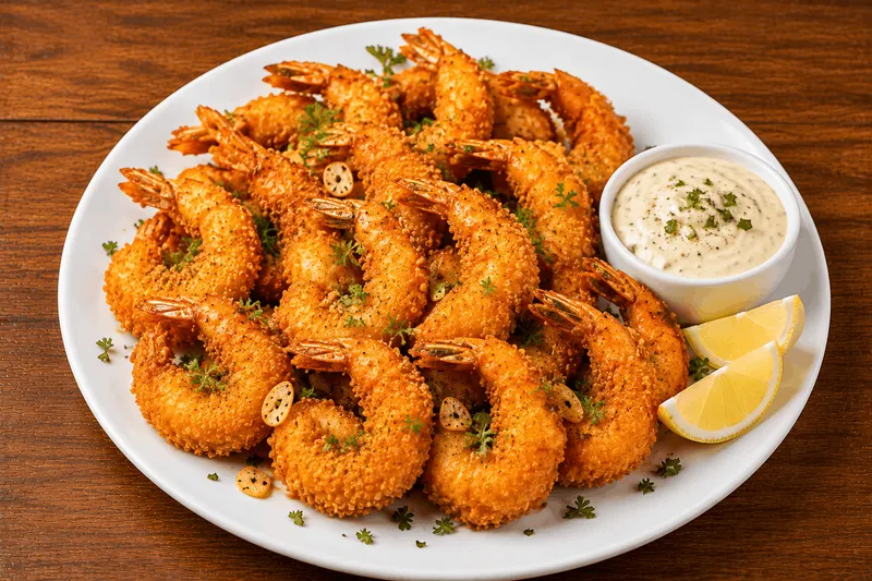 Golden Fried Prawns
