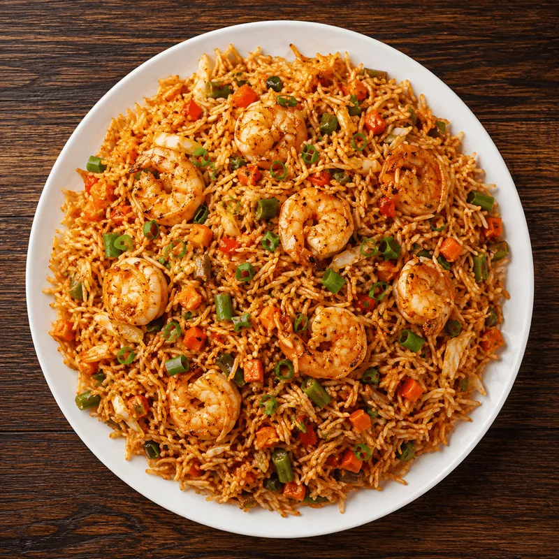 Schezwan Fried Rice (Prawns)